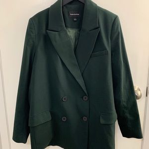 Frank and Oak oversized green blazer